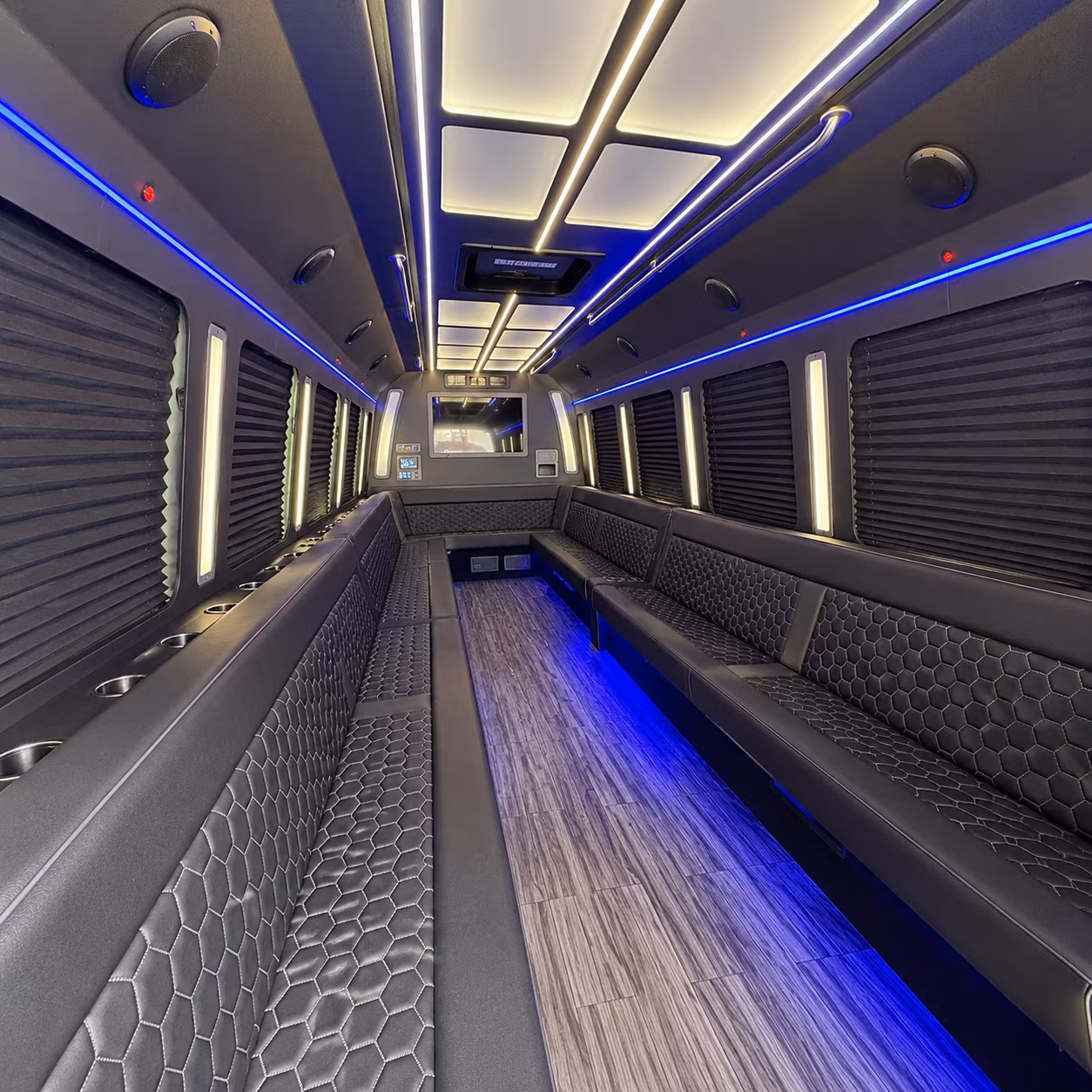 lakewood 30 passenger party bus interior