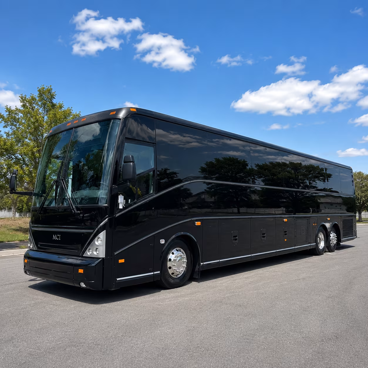 lakewood charter bus rental exterior