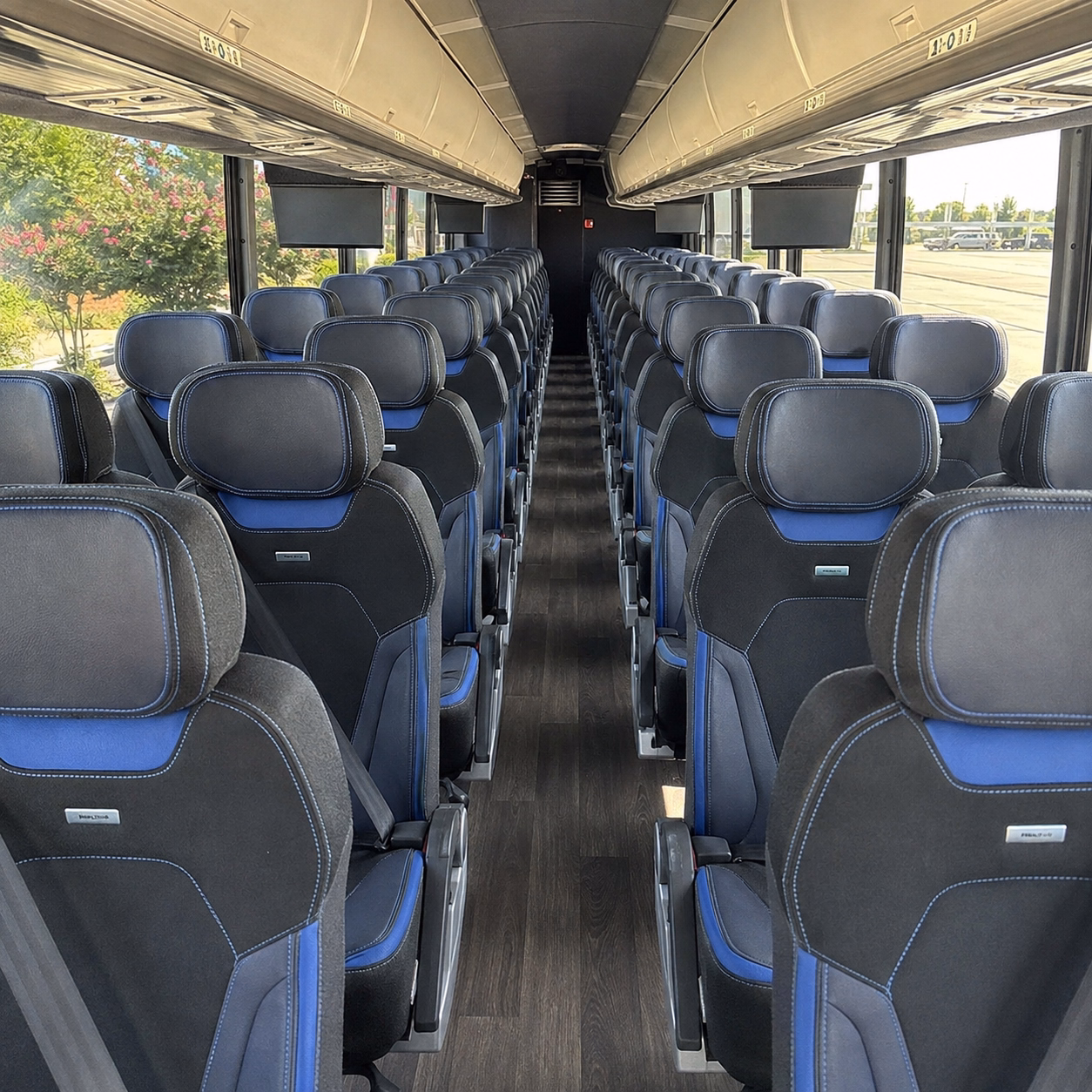 lakewood charter bus rental interior